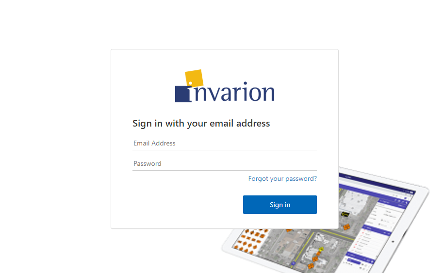 Log in to the Invarion Cloud