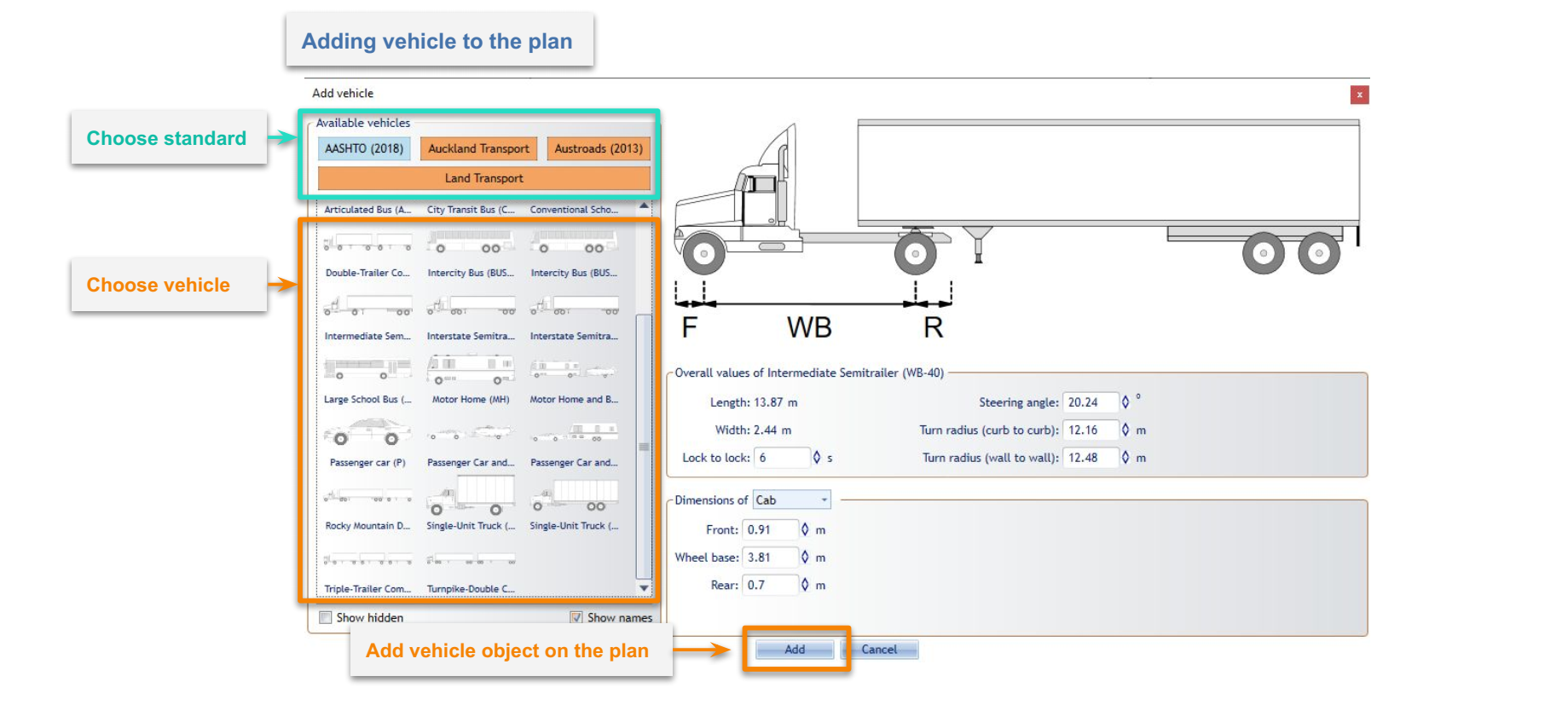 Adding Vehicle